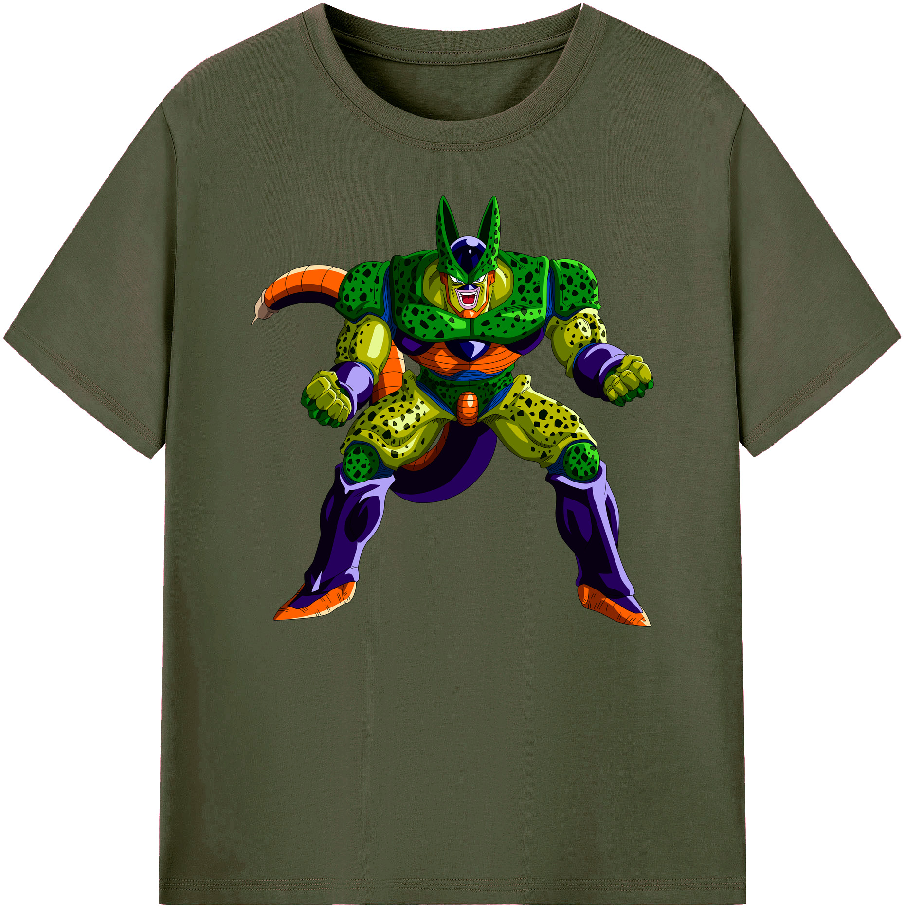 （画像用） ドラゴンボール セル DRAGON BALL Cell 綿100％ メンズ半袖Tシャツ｜肌触りやわらか＆通気性